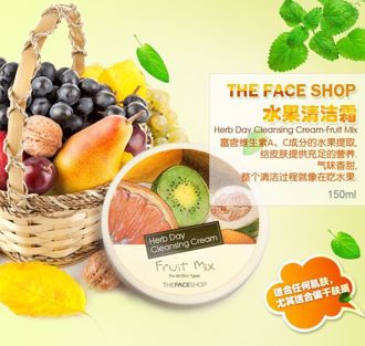 Hình ảnh củaKem Tẩy trang chiết xuất Hoa Quả The TheFaceShop - Herb day cleansing cream Fruits Mix 150ml