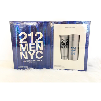 Bộ quà tặng nước hoa, gel cạo râu after shave Carolina Herrera 212 Men NYC 100ml