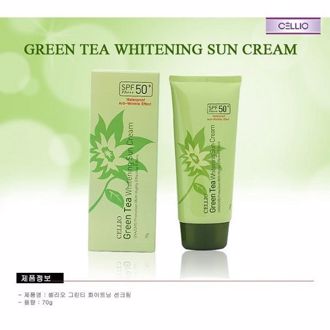 Hình ảnh củaKem Chống Nắng Trà Xanh CELLIO GREEN TEA WHITENING SUN CREAM SPF50+ PA+++ HÀN QUỐC