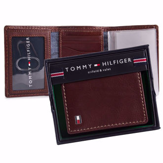 Hình ảnh củaVí da Tommy Hilfiger Logan Trifold Wallet - Tan(Xách tay chính hãng)