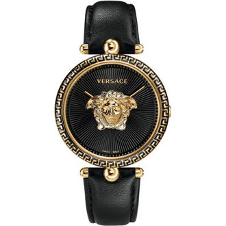 Hình ảnh củaĐỒNG HỒ DÂY DA VERSACE BLACK PALAZZO EMPIRE WATCH NỮ  CAO CẤP