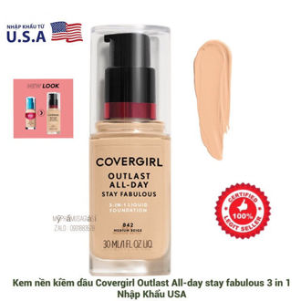 Hình ảnh củaKem Nền +Lót+Che Khuyết Điểm Covergirl 3 in 1 Outlast All-Day Stay Fabulous (Xách Tay Chính Hãng)